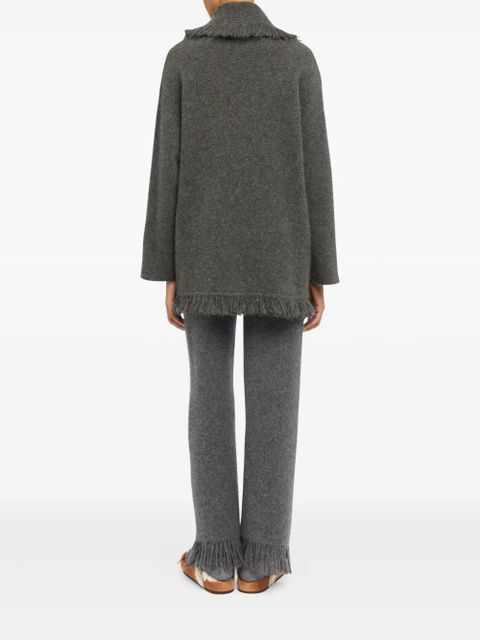 Alanui Finest fringed shawl-collar cardigan - Grey - zdjęcie produktu nr 2