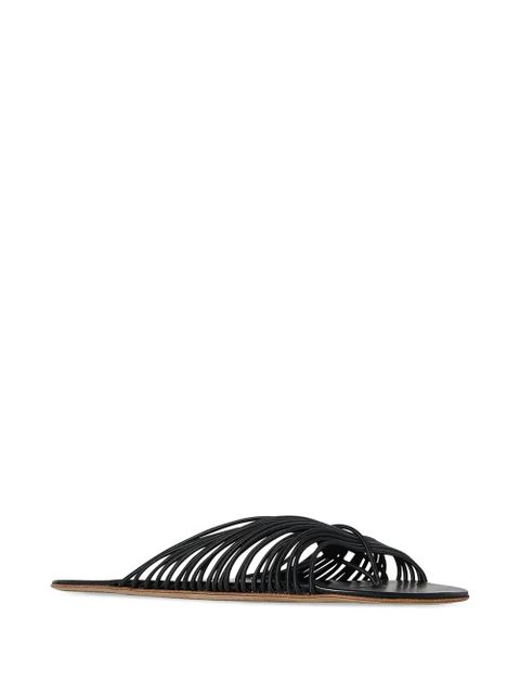 The Row Sara strappy flat sandals - Black