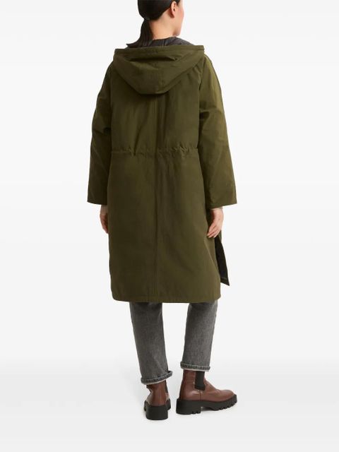 Yves Salomon hooded coat - Green
