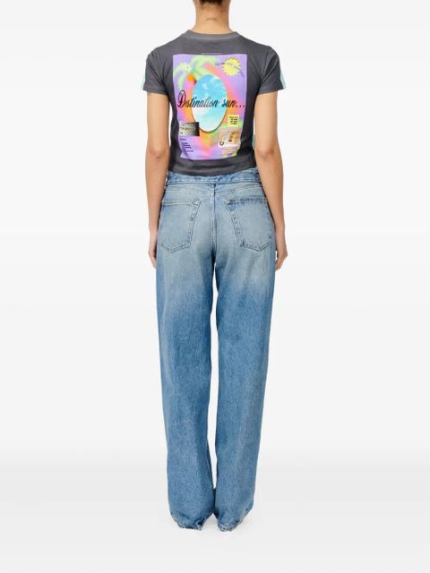 MM6 Maison Margiela roundneck graphic sweatshirt - Blue