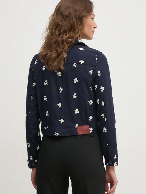 Pepe Jeans kurtka z domieszką lnu GEORGINA