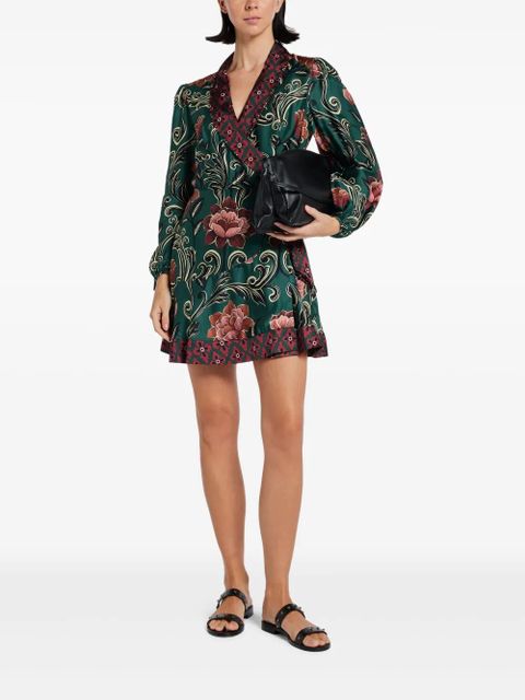 FARM Rio floral-print mini dress - Green - zdjęcie produktu nr 2