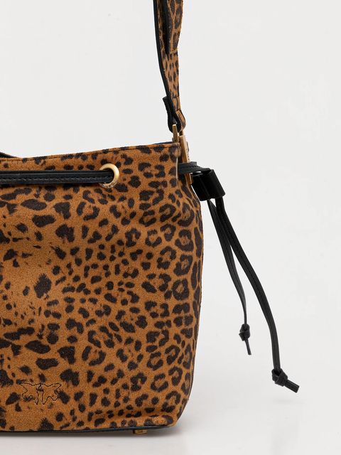 Pinko torebka zamszowa kolor brązowy 104303 A32A