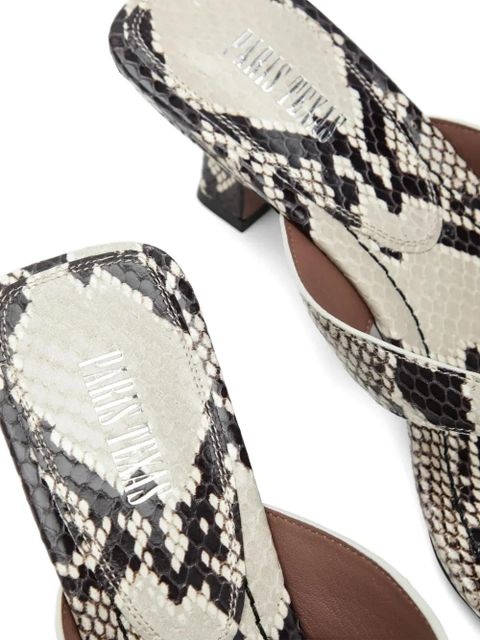 Paris Texas Portofino snakeskin-effect sandals - Neutrals