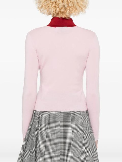 Self-Portrait wool cardigan - Pink