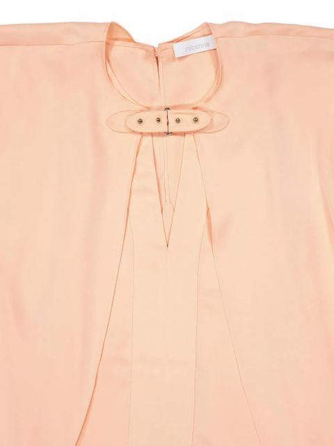 Rabanne satin long-sleeve blouse - Neutrals