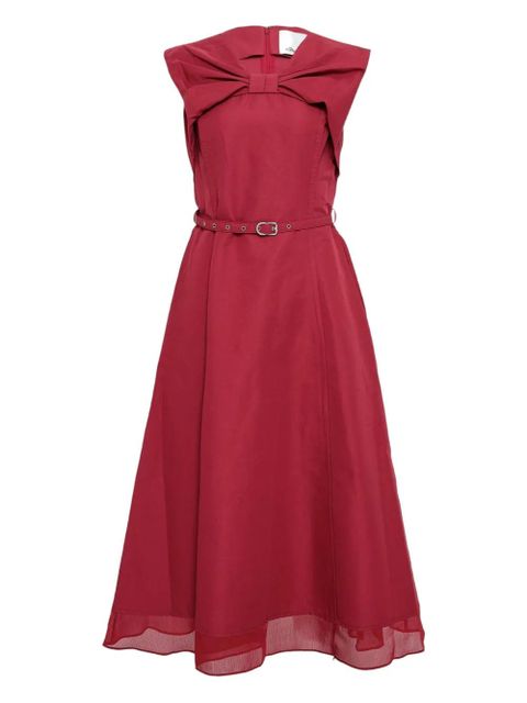 3.1 Phillip Lim bow belted midi dress - Red - zdjęcie produktu nr 1