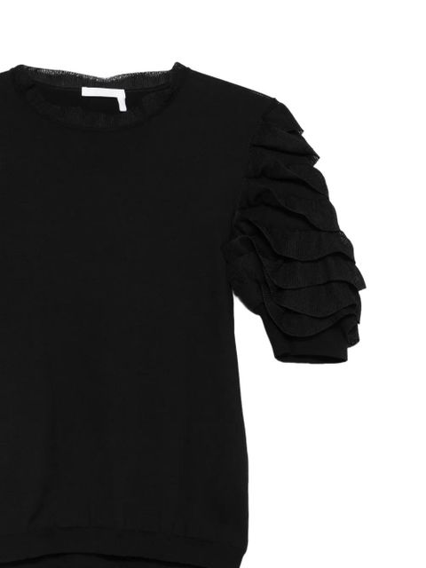 Chloé ruffled-sleeve blouse - Black