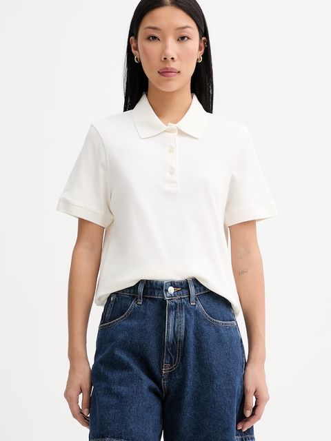 Marc O'Polo polo damskie bawełniane z elastanem - zdjęcie produktu nr 1