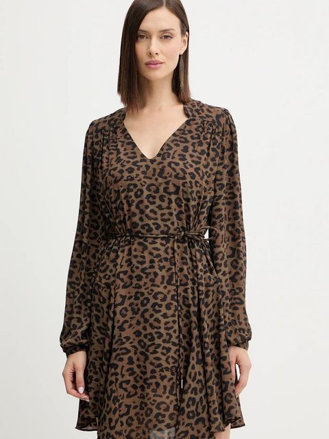 Guess sukienka WANDA kolor brązowy mini prosta W5BK51 WGLA2