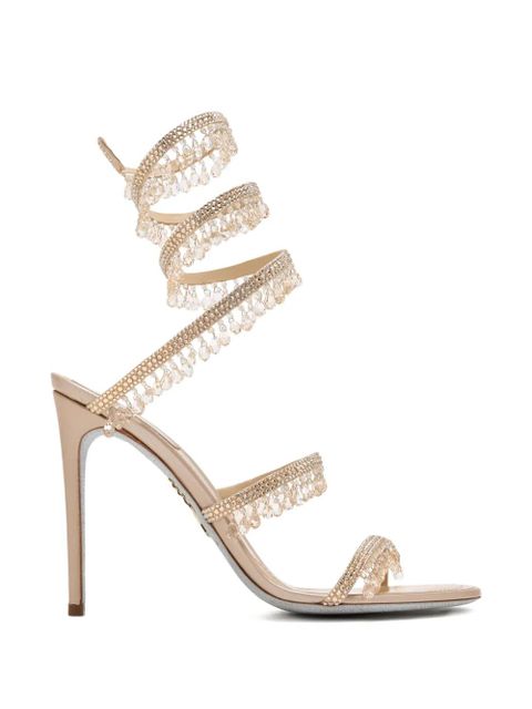 René Caovilla crystal-embellished heeled sandals - Neutrals - zdjęcie produktu nr 1