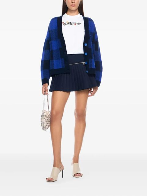 Off-White zip pleated skirt - Blue