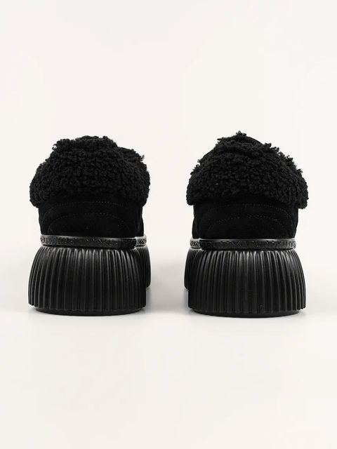 Karl Lagerfeld sneakersy skórzane KREEPER LO damskie kolor czarny KL42312