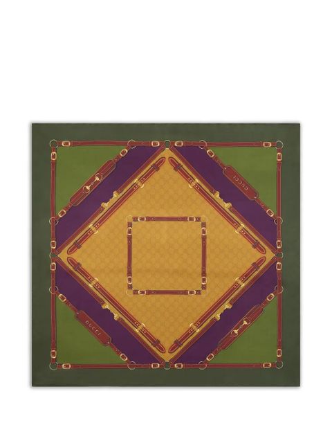 Gucci printed silk scarf - Green - zdjęcie produktu nr 1