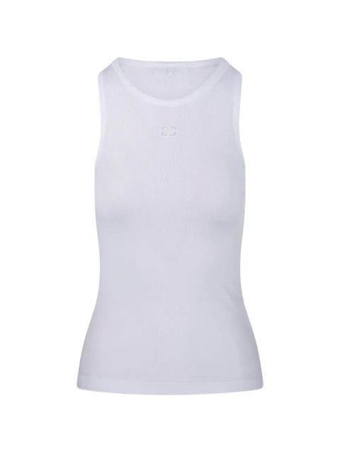 GANNI ribbed top - White - zdjęcie produktu nr 1