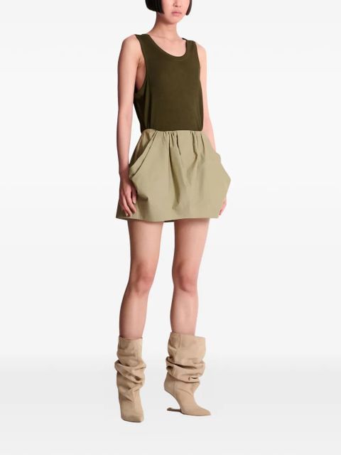 Balmain balloon mini skirt - Neutrals
