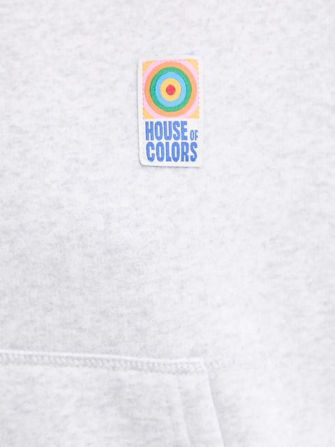 American Vintage bluza damska kolor szary z kapturem melanżowa BAP03C