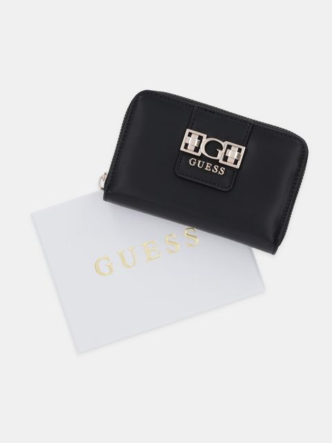 Guess portfel JANE damski kolor czarny SWVG98 91140