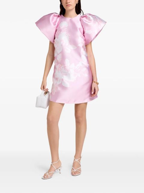 Marques'Almeida puff-sleeve floral-print mini dress - Pink - zdjęcie produktu nr 2