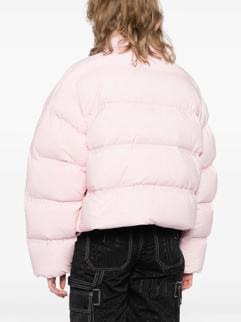 Alexander Wang reflective-logo cropped puffer jacket - Pink - zdjęcie produktu nr 2