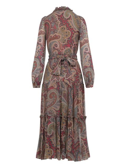 ETRO paisley ruffled maxi dress - Red - zdjęcie produktu nr 2