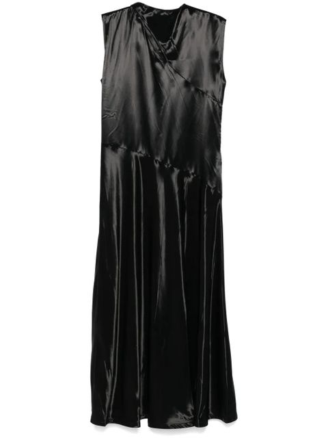Jil Sander satin midi dress - Black - zdjęcie produktu nr 1