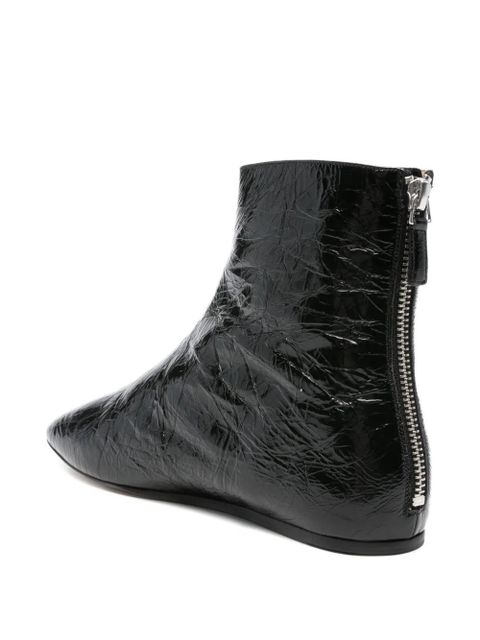 Le Monde Beryl zip-detail flat ankle boots - Black