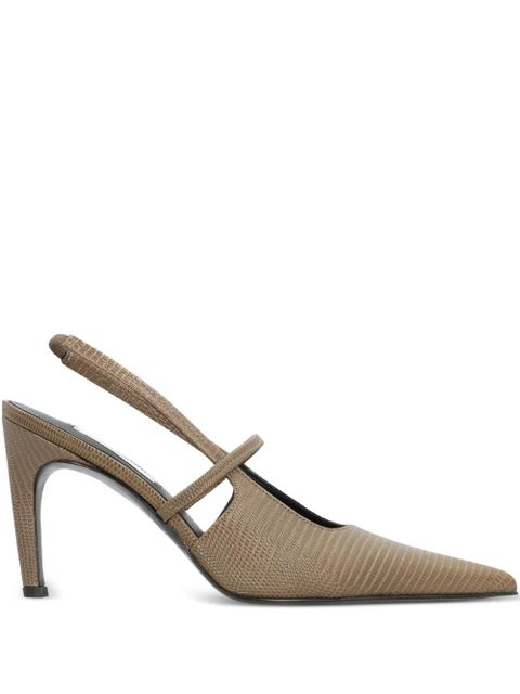 TOTEME 100mm lizard-effect strap heeled pumps - Neutrals - zdjęcie produktu nr 1