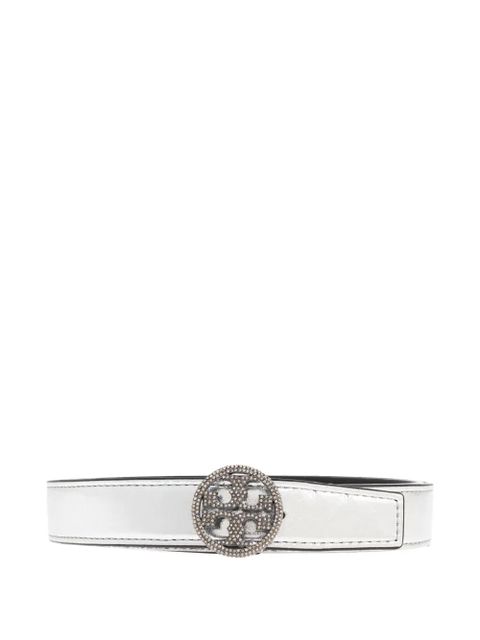 Tory Burch Double T motif-embellished buckle belt - Silver - zdjęcie produktu nr 1