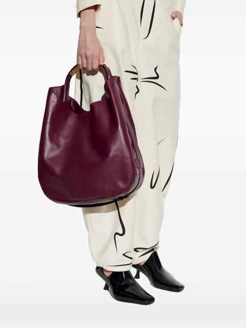 Moschino Handle Me logo-plaque tote bag - Red - zdjęcie produktu nr 2