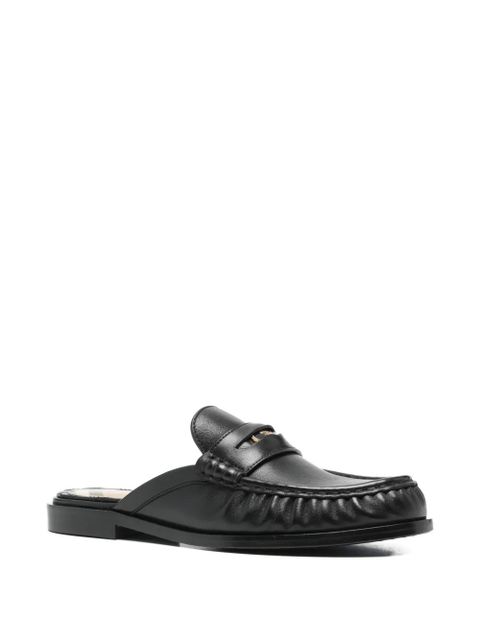 Burberry Cadet leather mules - Black