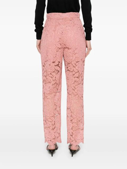 Dolce & Gabbana DNA floral-lace trousers - Pink