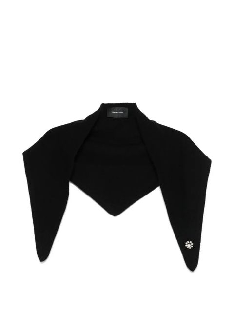 Simone Rocha embellished neckerchief - Black - zdjęcie produktu nr 1