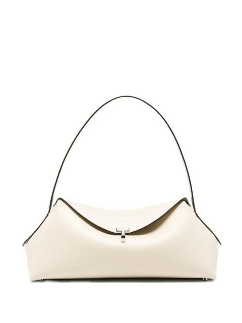 TOTEME T-lock grained leather shoulder bag - Neutrals - zdjęcie produktu nr 1