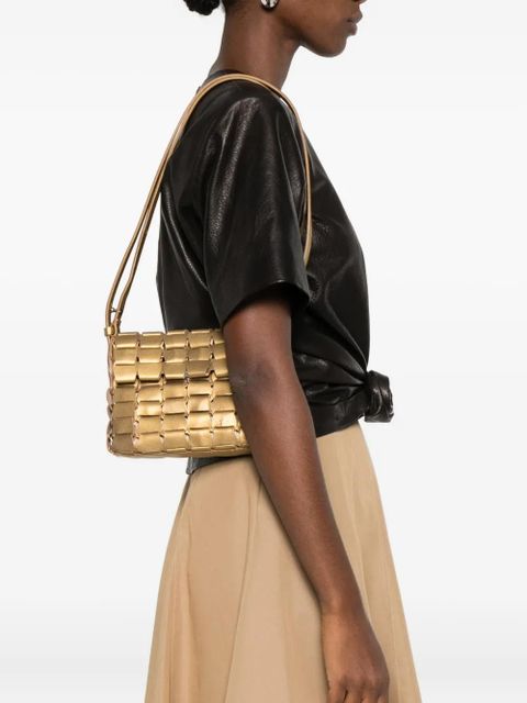 DRAGON DIFFUSION woven leather shoulder bag - Gold