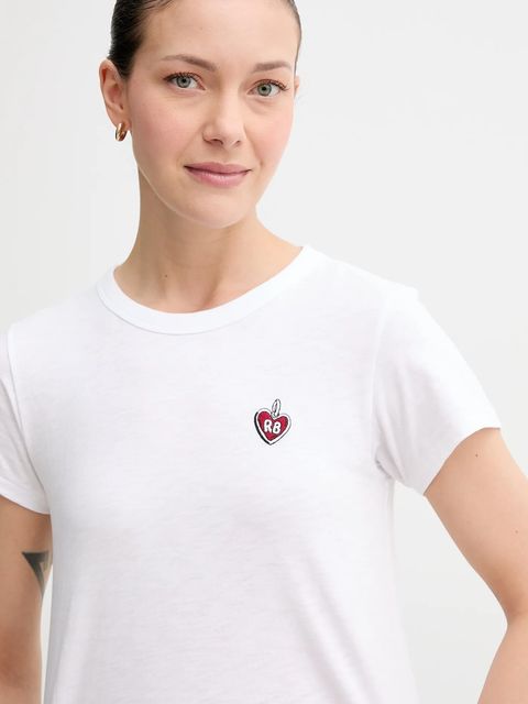 Rag & Bone t-shirt bawełniany damski kolor biały RE7D25FT3SW