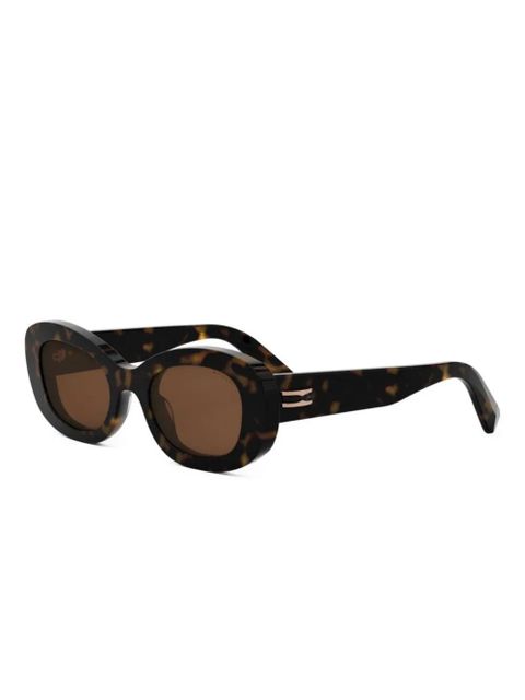 Bvlgari geometric-frame sunglasses - Brown - zdjęcie produktu nr 2