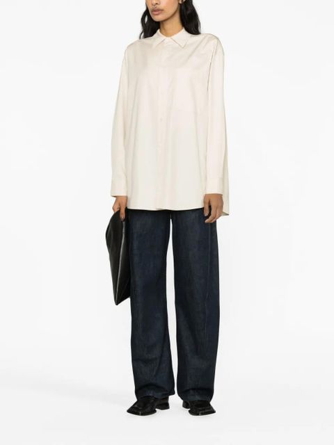 LEMAIRE layered cotton shirt - Neutrals