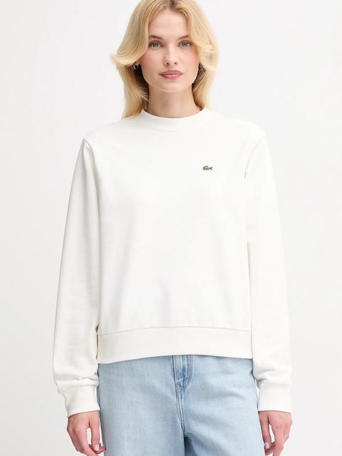 Lacoste bluza bawełniana damska kolor beżowy gładka SF5270 - zdjęcie produktu nr 1