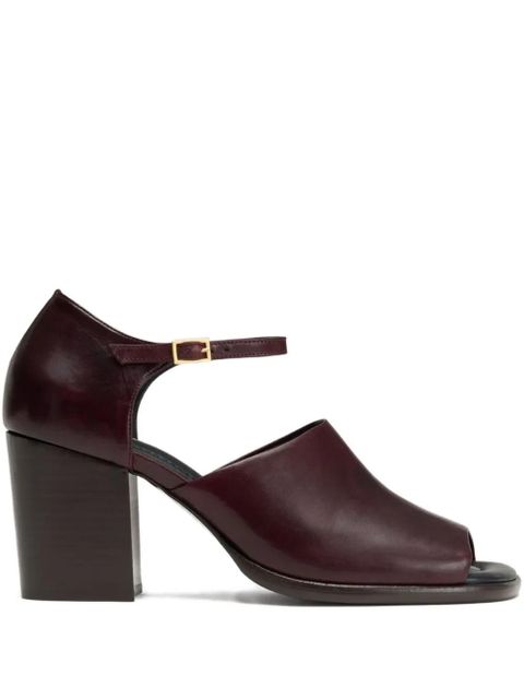 LEMAIRE 80mm square-toe block-heel sandals - Brown - zdjęcie produktu nr 1