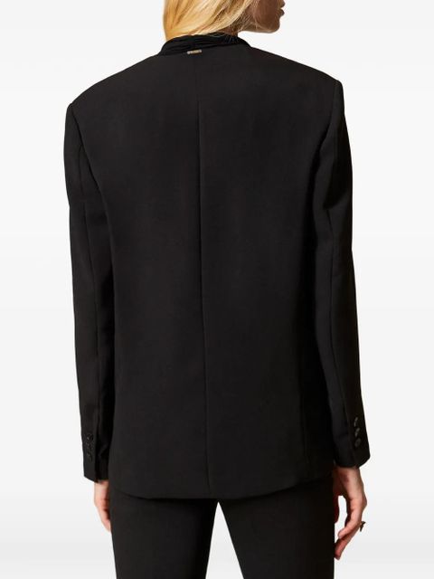 TWINSET sash-collar crepe blazer - Black