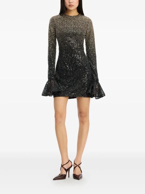 ROTATE BIRGER CHRISTENSEN long-sleeve mini dress - Black - zdjęcie produktu nr 2