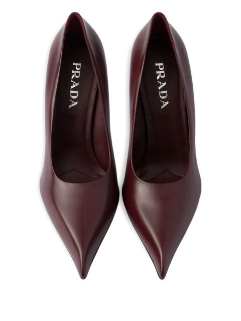 Prada 85mm leather pumps - Red - zdjęcie produktu nr 2