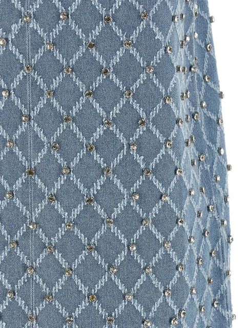 PINKO Amorino jacquard crystal mini dress - Blue