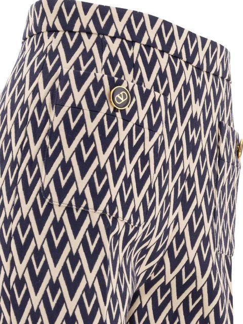 Valentino Garavani Toute La V jacquard trousers - Blue