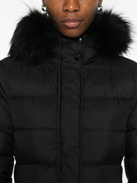 Moncler Khloesse trimmed quilted coat - Black