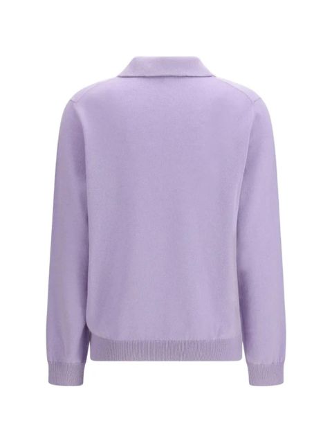 Loro Piana Sergio one-button polo shirt - Purple - zdjęcie produktu nr 2