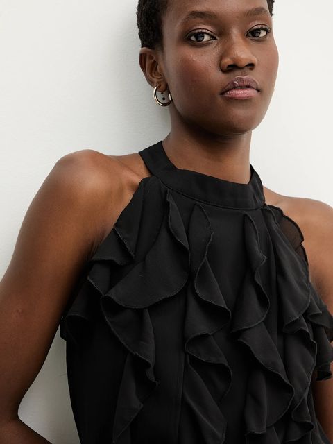 Answear.LAB bluzka damska kolor czarny gładka