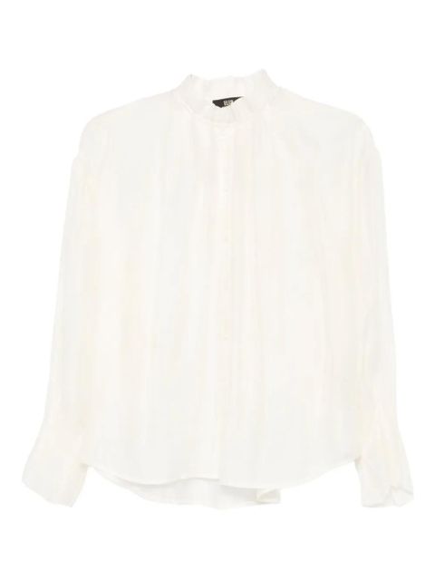 Eleh ruffled high-neck blouse - Neutrals - zdjęcie produktu nr 1