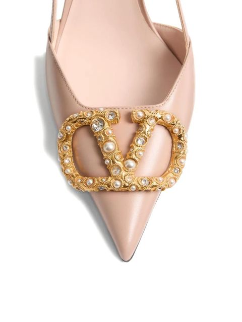 Valentino Garavani 80mm VLogo Signature slingback pumps - Pink